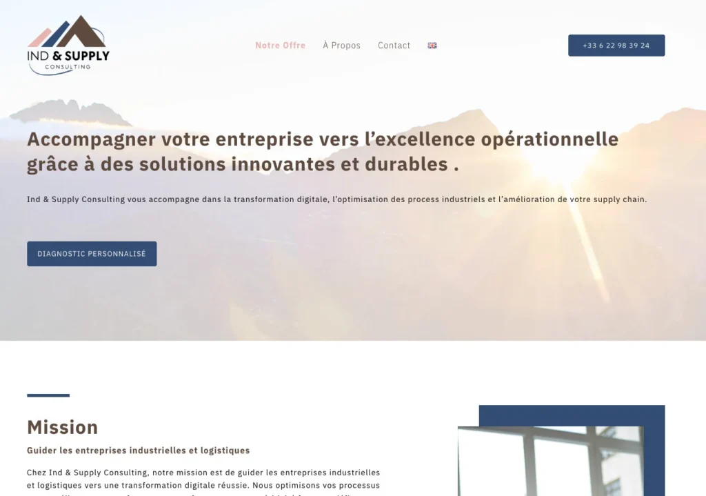exemple réalisation sites web artisans indsupply Ind & supply consulting