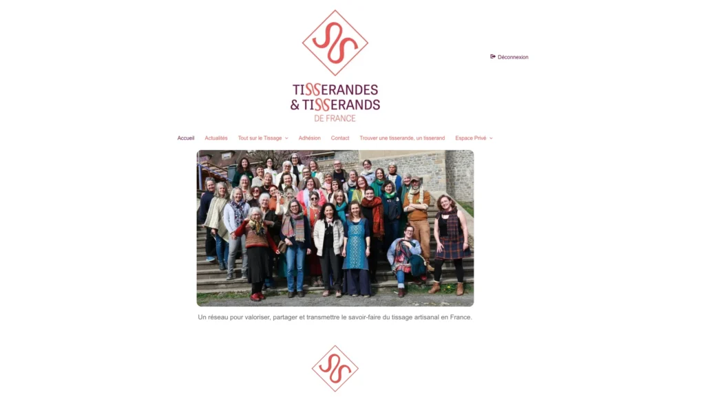 alphavidia creation du site pour l'association des tisserandes et tisserands de france