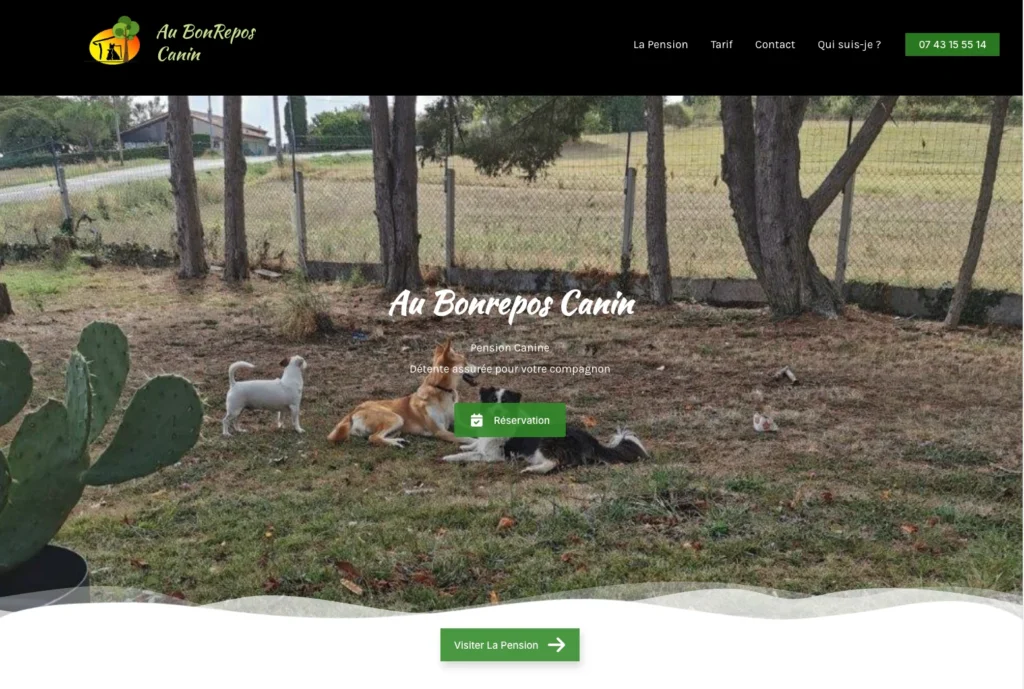 Pension canine - site au bonrepos canin