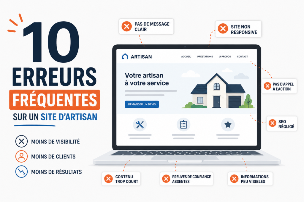 alphavidia article 10 erreurs pour un site artisan a ne pas faire