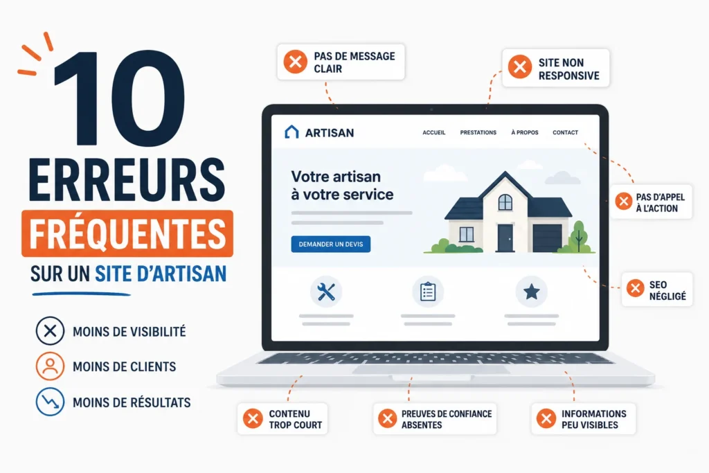 alphavidia article 10 erreurs pour un site artisan a ne pas faire