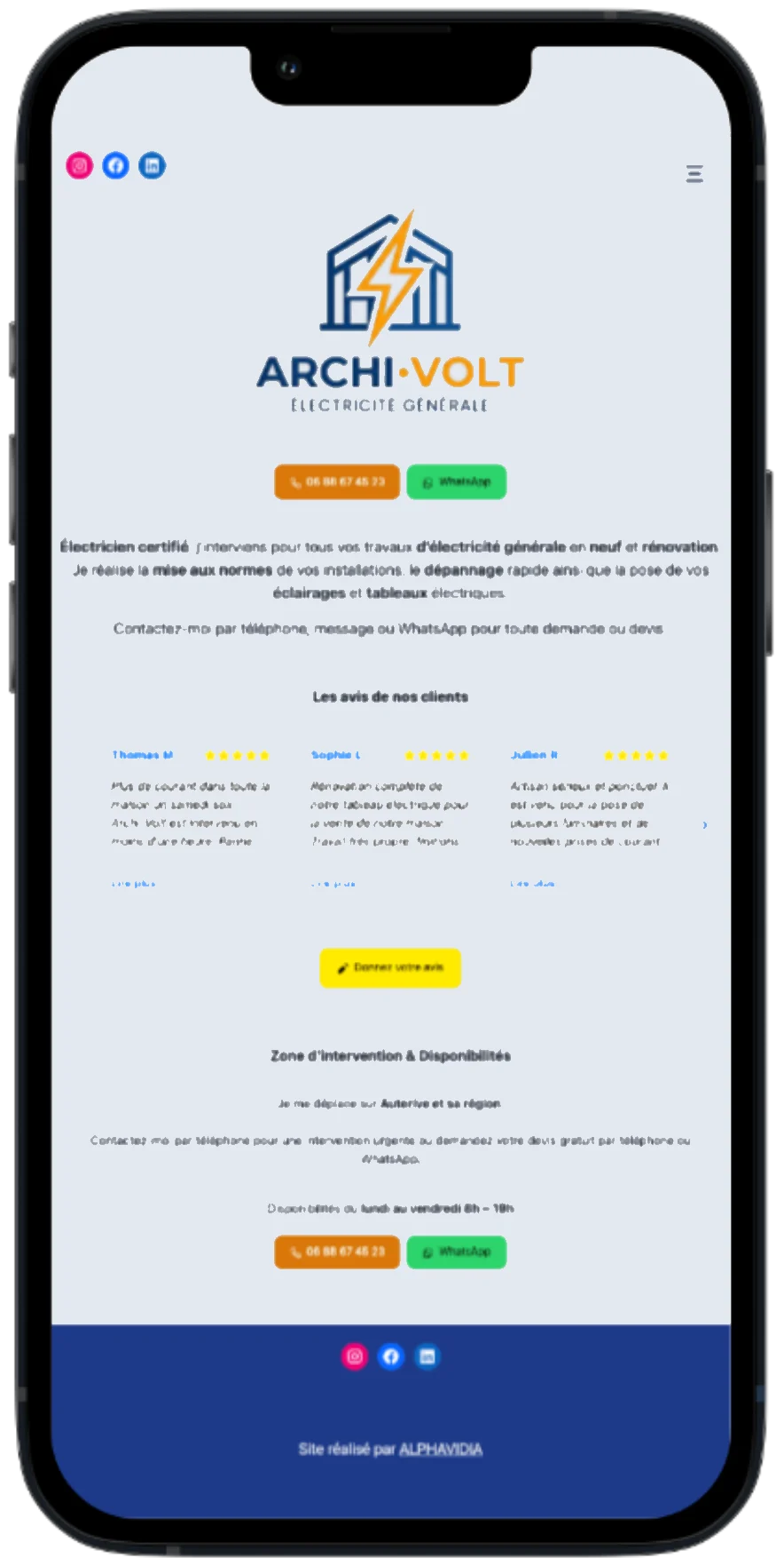 pocket site electricient site optimisé performance mobile
