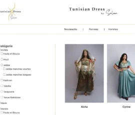 exemple réalisation sites web artisans tunisian dress